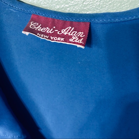 Cheri Alan Royal Blue Blouse - Picture 2 of 3